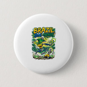 Bóton Redondo 5.08cm Energia do Gol do Brasil Esqueleto Atacante Nações