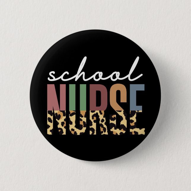 Bóton Redondo 5.08cm Enfermeira da escola cheetah Enfermeira dons (Frente)