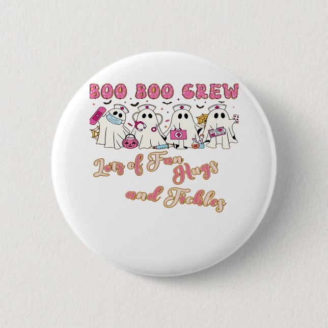 Bóton Redondo 5.08cm Enfermeira Diversão de Halloween Design essencial  (Frente)