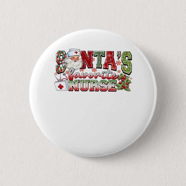Bóton Redondo 5.08cm Enfermeira Favorita, Enfermeira Feliz, Enfermeira  (Frente)