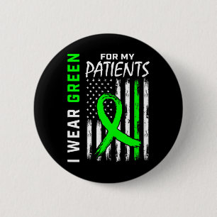 Bóton Redondo 5.08cm Enfermeira Verde Para Os Meus Doentes Doença Renal