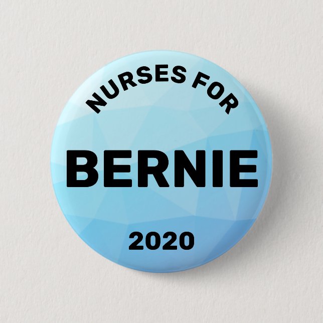 Bóton Redondo 5.08cm Enfermeiras para Bernie Sanders 2020 (Frente)