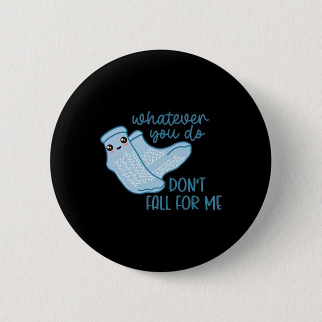 Bóton Redondo 5.08cm Enfermeiro CNA Risco Queda Trabalhador de Saúde Tr (Frente)