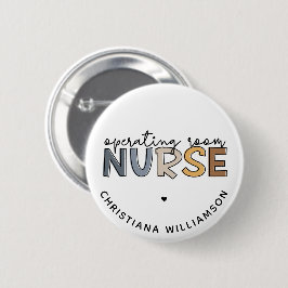 Bóton Redondo 5.08cm Enfermeiro Da Sala Operacional Personalizada OU Ap