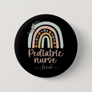 Bóton Redondo 5.08cm Enfermeiro Pediátrico Cute Personalizado Com Nome
