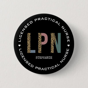 Bóton Redondo 5.08cm Enfermeiro prático licenciado de LPN personalizado