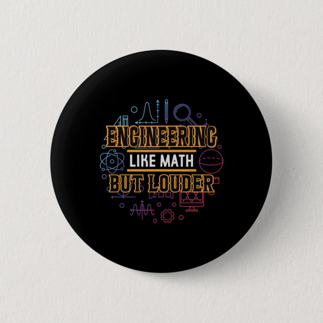 Bóton Redondo 5.08cm Engenharia De engenheiros Como Matemática (Frente)
