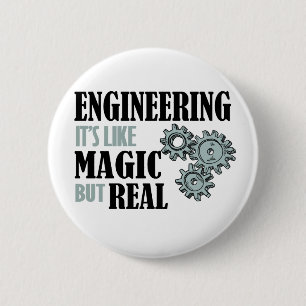 Bóton Redondo 5.08cm Engenharia - É como Magia, mas Real
