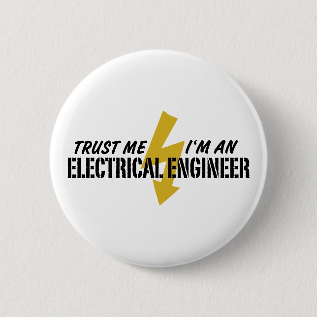 Bóton Redondo 5.08cm Engenheiro elétrico (Frente)