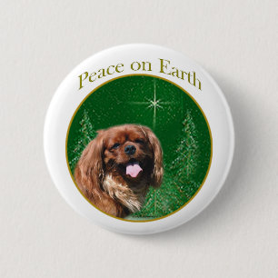 Bóton Redondo 5.08cm English Toy Spaniel Peace