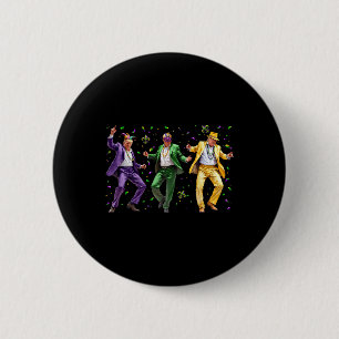 Bóton Redondo 5.08cm Engraçada Engraçada Trump Dance Mardi Gras New Orl