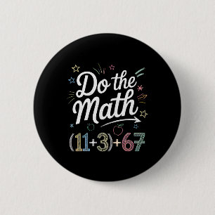 Bóton Redondo 5.08cm Engraçado 100 Dias Equação de Matemática Escolar F