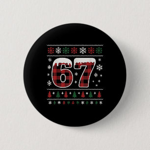 Bóton Redondo 5.08cm Engraçado 67 Seis Sete Meme Brainrot Cringe Natal