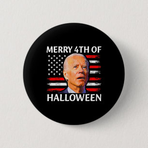 Bóton Redondo 5.08cm Engraçado Biden Confusa Feliz 4º Da Memória De Hal