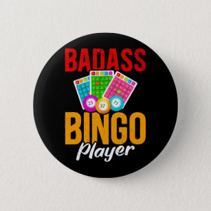 Bóton Redondo 5.08cm Engraçado Bingo Balls Sarcástico Jogador de Bingo