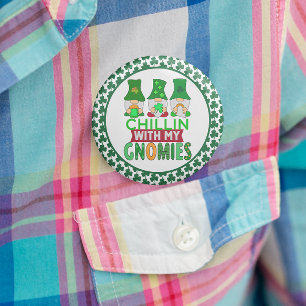 Bóton Redondo 5.08cm Engraçado Chillin com meu Dia de São Patrício de G