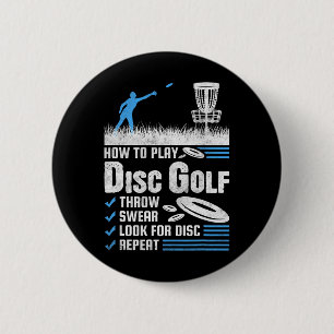 Bóton Redondo 5.08cm Engraçado Como Jogar Golfe de Disco