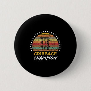 Bóton Redondo 5.08cm Engraçado Cribbage Champi, vencedor do jogo do Con