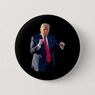 Bóton Redondo 5.08cm Engraçado Dança De Trump Como Um Feliz Votando Tru