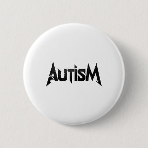 Bóton Redondo 5.08cm Engraçado Design Autismo Rock Meme Neurodivergente