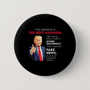 Bóton Redondo 5.08cm Engraçado Donald Trump Citação Do Avô Conservador
