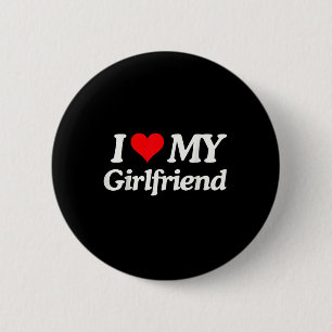Bóton Redondo 5.08cm Engraçado Eu Amo Meu Namorada Quente Eu Corto Minh