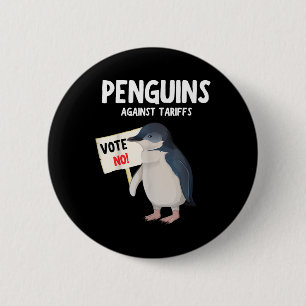 Bóton Redondo 5.08cm Engraçado Eu Estar Com Pinguins, Pinguins Contra