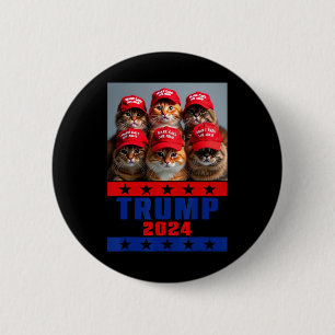 Bóton Redondo 5.08cm Engraçado Fazer Os Gatos Salvarem Novamente Trump
