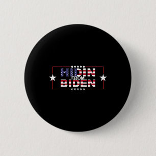 Bóton Redondo 5.08cm Engraçado Hidrelétrico de Biden - Anti Joe - Pro T