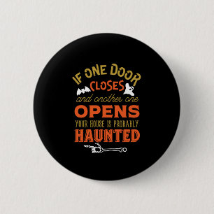 Bóton Redondo 5.08cm Engraçado Hunny House Inspirational Cote Halloween