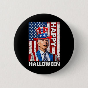 Bóton Redondo 5.08cm Engraçado Joe Biden 4 De Julho Feliz Halloween Ame