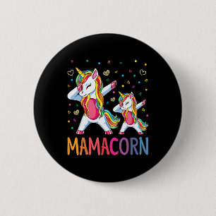 Bóton Redondo 5.08cm Engraçado Mamacorn Unicorn Costume Mãe Dia de as m