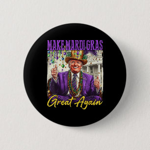 Bóton Redondo 5.08cm Engraçado Mardi Gras Donald Trump Mardi Gras Ameri