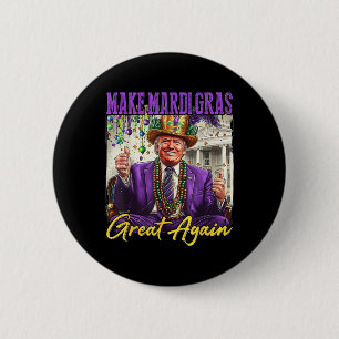 Bóton Redondo 5.08cm Engraçado Mardi Gras Donald Trump Mardi Gras Ameri