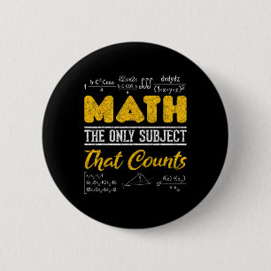 Bóton Redondo 5.08cm Engraçado Matemática Do Geek De Matemática O Único