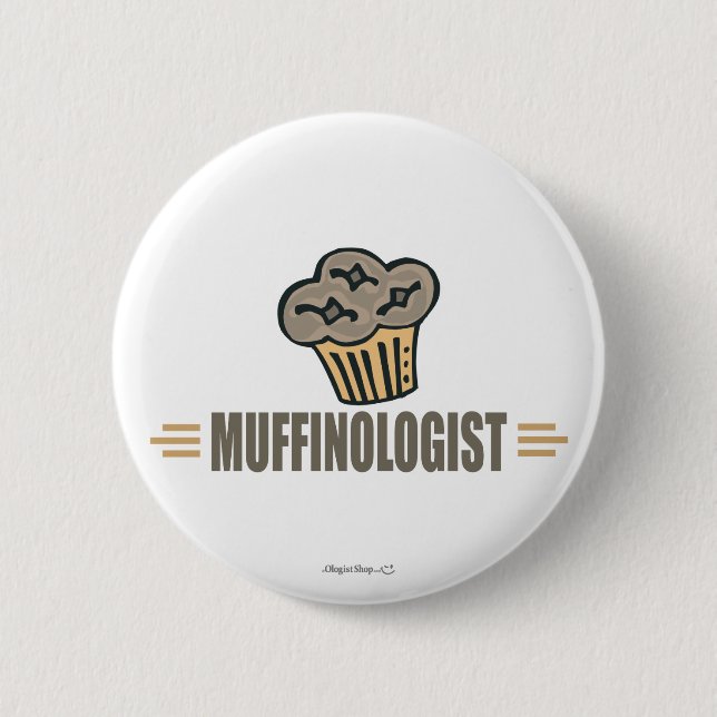 Bóton Redondo 5.08cm Engraçado Muffin (Frente)