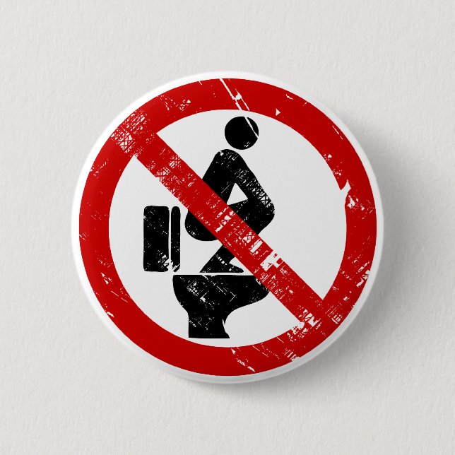 Bóton Redondo 5.08cm Engraçado NENHUNS pés no ⚠ tailandês do sinal do ⚠ (Frente)