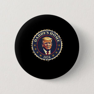 Bóton Redondo 5.08cm Engraçado Pai Casa 2024 Trump Que Ganhámos Levou A