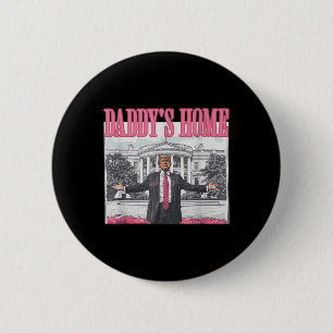 Bóton Redondo 5.08cm Engraçado Pai Trump Pink 2024 Toma a América Ba