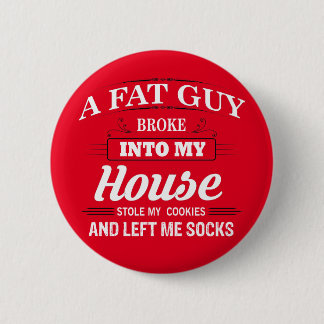 Bóton Redondo 5.08cm Engraçado Papai Noel