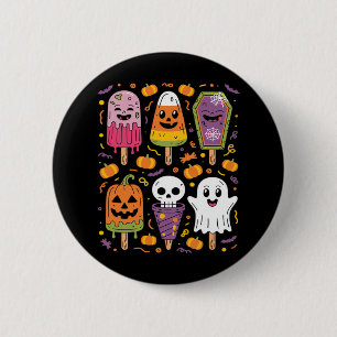 Bóton Redondo 5.08cm Engraçado picolé Verão Horror Halloween Gelo Cream