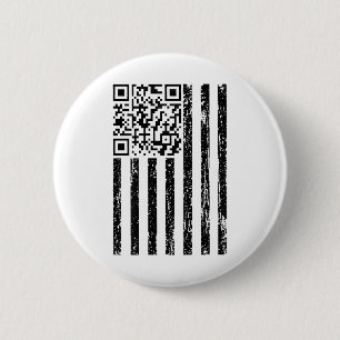 Bóton Redondo 5.08cm Engraçado Qr Digitalize-me Presidente Dancing Code