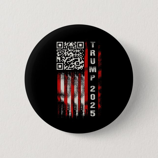 Bóton Redondo 5.08cm Engraçado Qr Donald Trump Dancing 4745 Code Video (Frente)