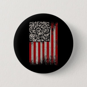 Bóton Redondo 5.08cm Engraçado Qr Trump Dance Code