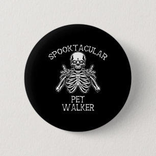 Bóton Redondo 5.08cm Engraçado Spooktacular Pet Walker Halloween
