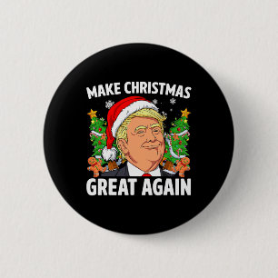 Bóton Redondo 5.08cm Engraçado Trump 2024 Faça Excelente de Natal novam