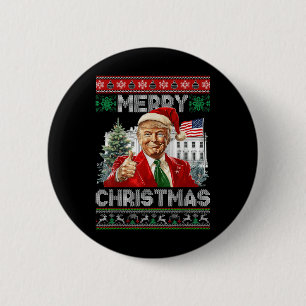 Bóton Redondo 5.08cm Engraçado Trump Feliz Família de Papais noeis de N