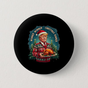 Bóton Redondo 5.08cm Engraçado Vencedor do Humor no Natal, Christma