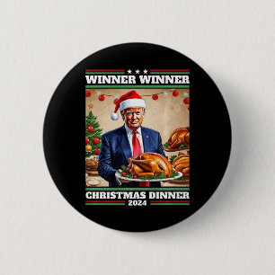 Bóton Redondo 5.08cm Engraçado Vencedor do Trump Janto de Natal