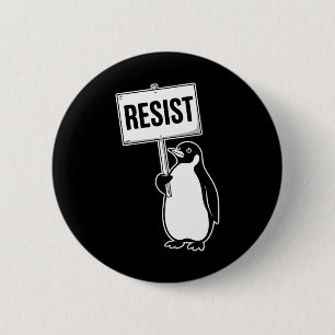 Bóton Redondo 5.08cm Engraçado Vintage Penguin resiste a pinguins Legal